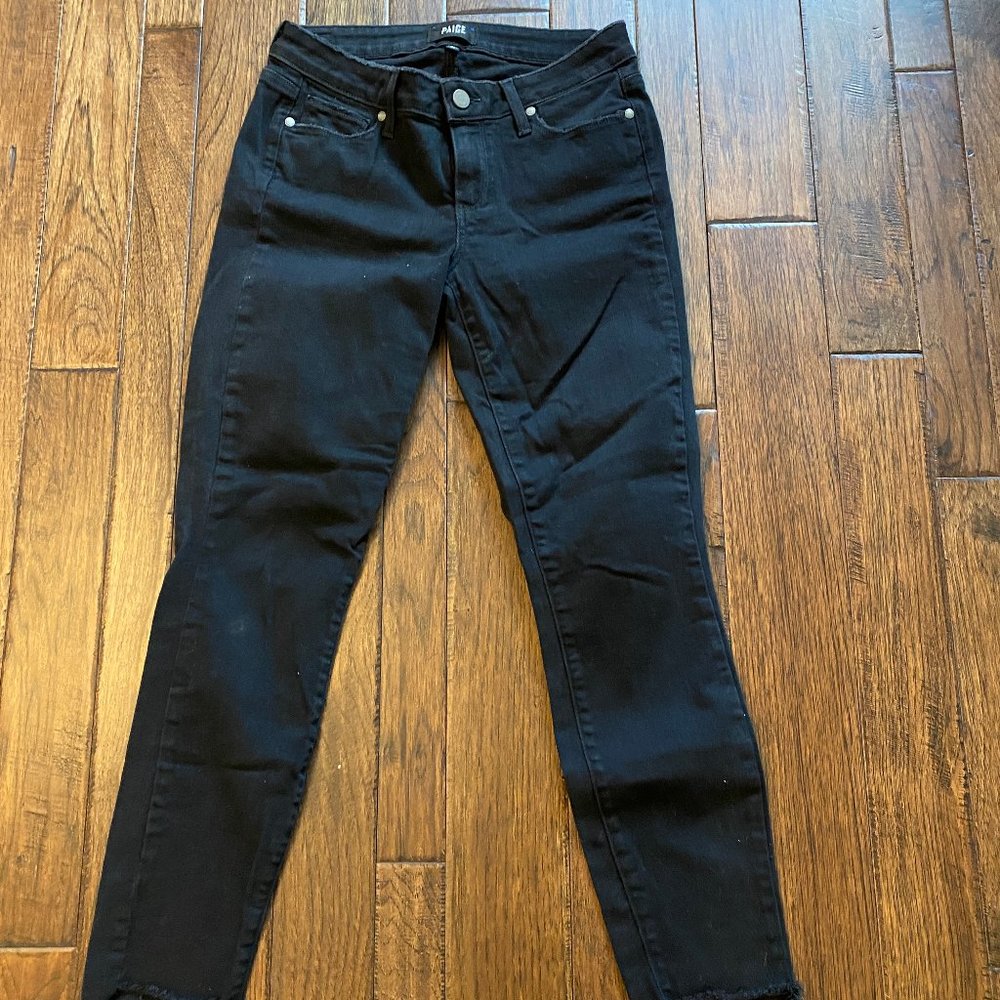 Paige Vintage Black Denim Made in USA Size 27